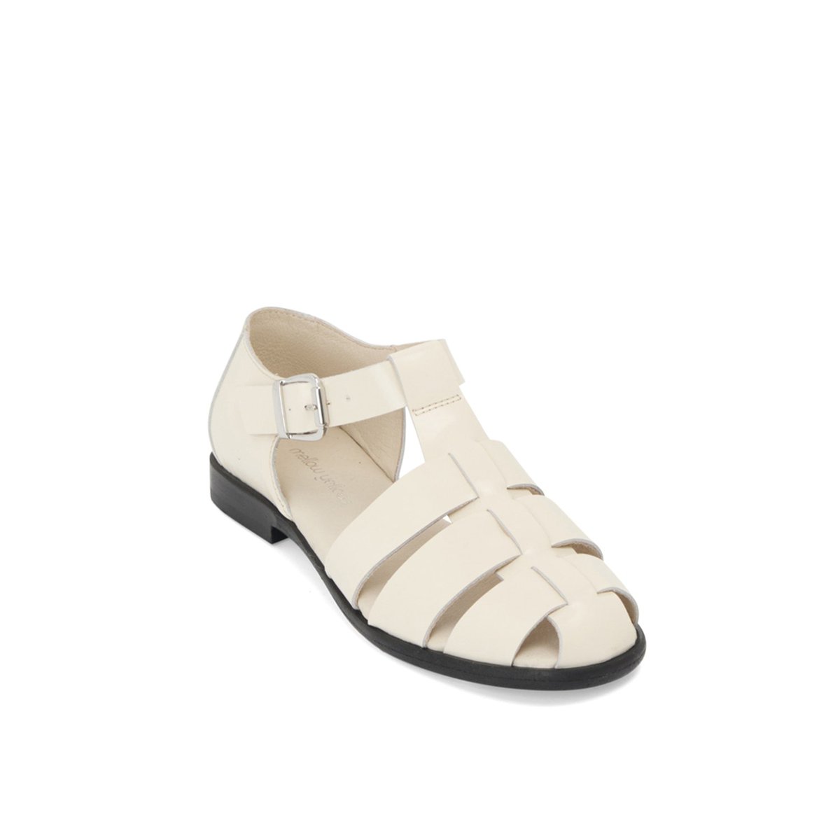 Sandale Plate en cuir CONSTANCE ecru, MELLOW YELLOW