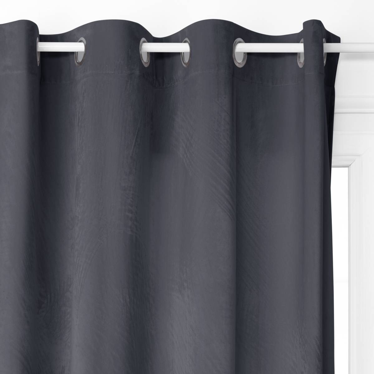 Rideau occultant en velours DOLCE gris ardoise, ATMOSPHERA