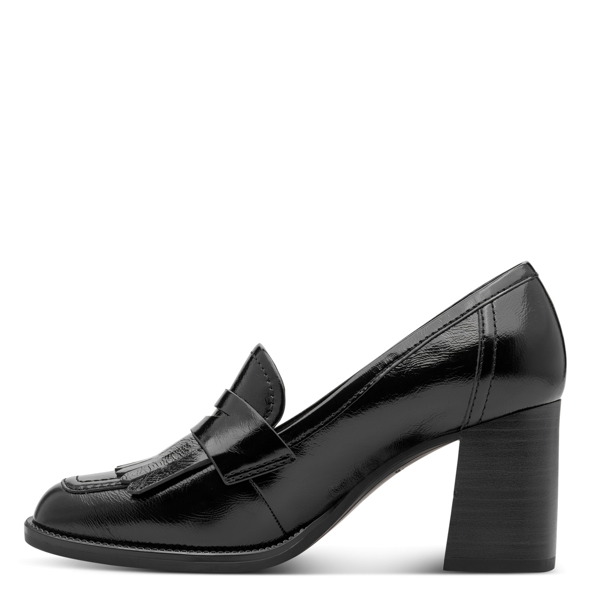 Trotteur en cuir noir, TAMARIS