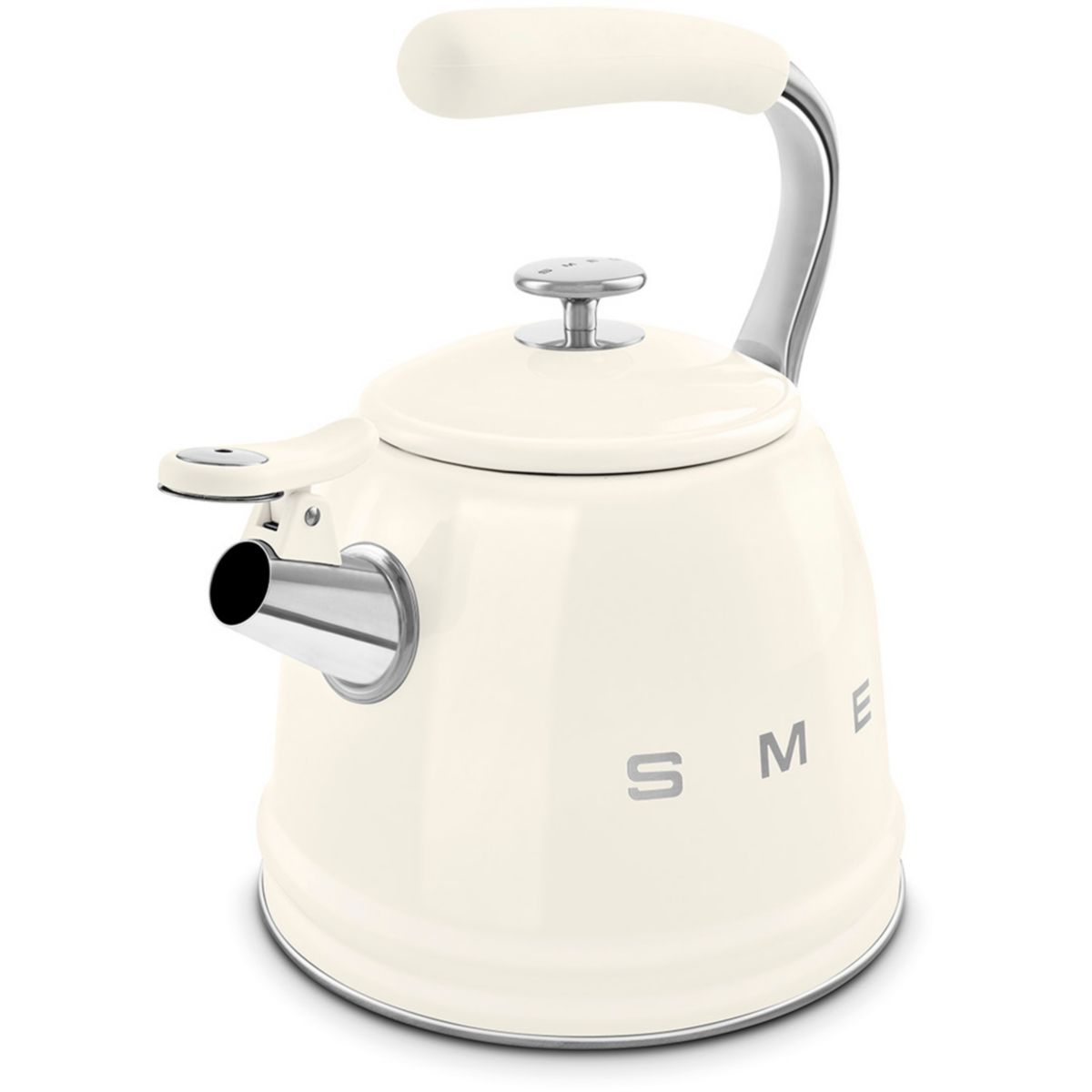 Bouilloire Sifflante 2.3L crème couleur unique, SMEG