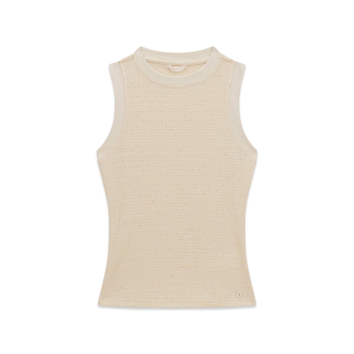 Débardeur À Strass beige, GUESS