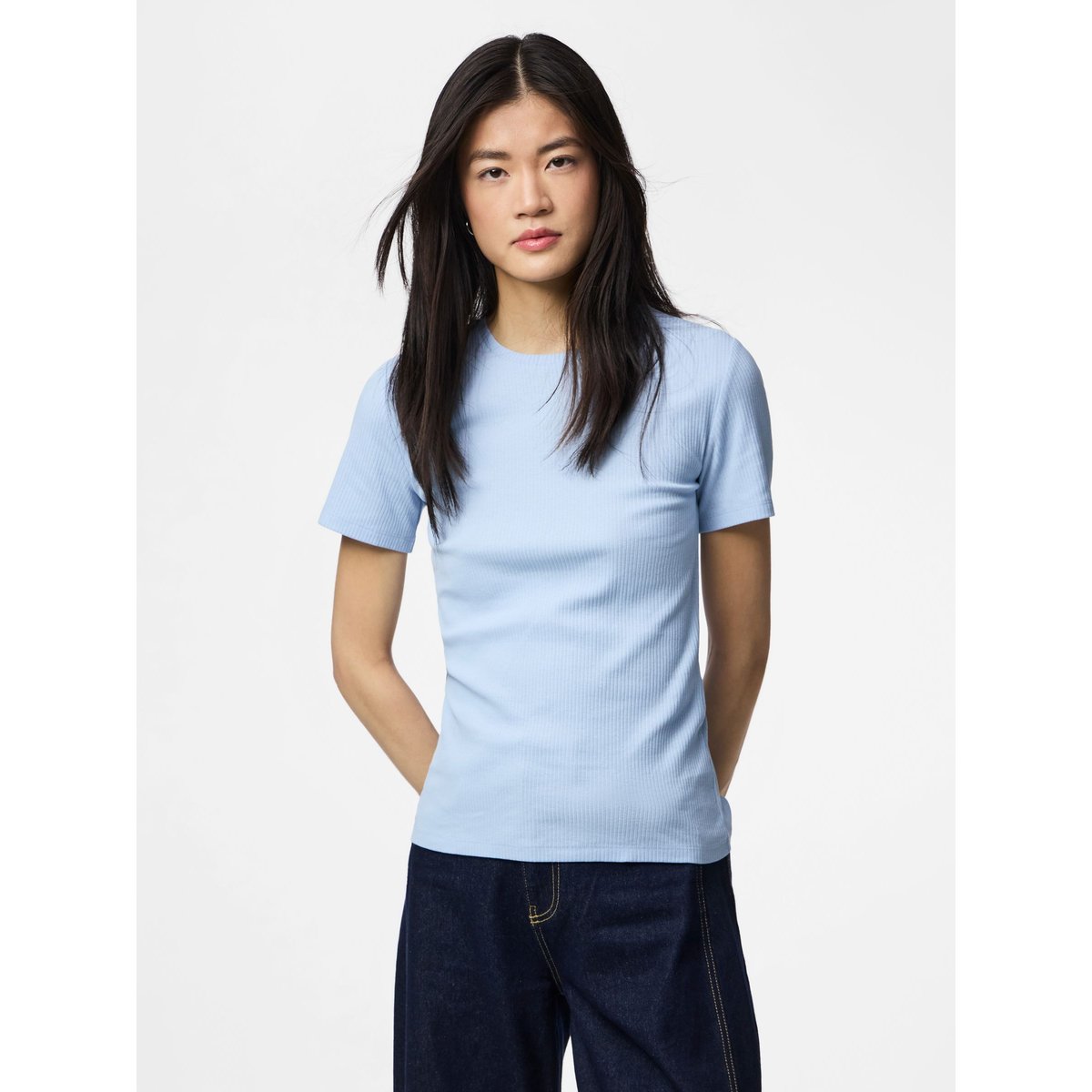 T-Shirt cashmere blue, PIECES