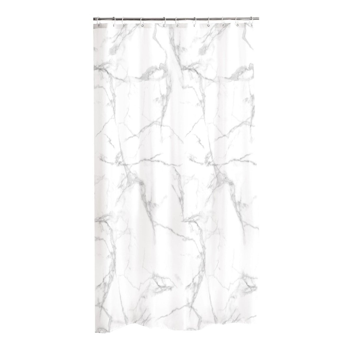 Rideau de douche 180x200 effet Marbre blanc, DECORATIE