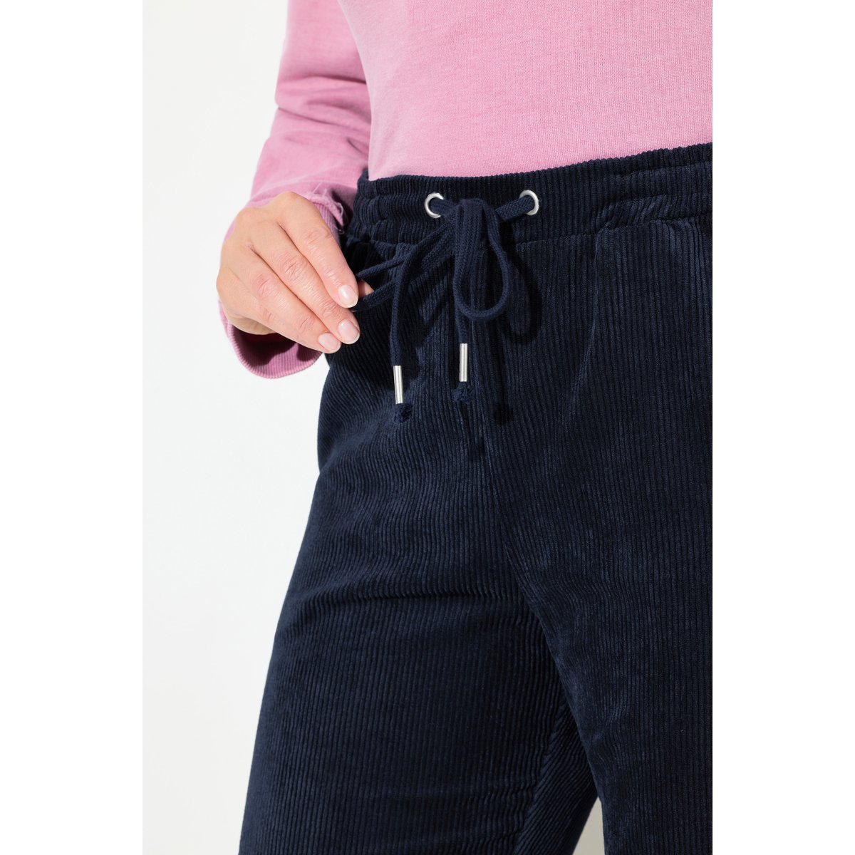 Pantalon en velours côtelé Ruby marine, ULLA POPKEN