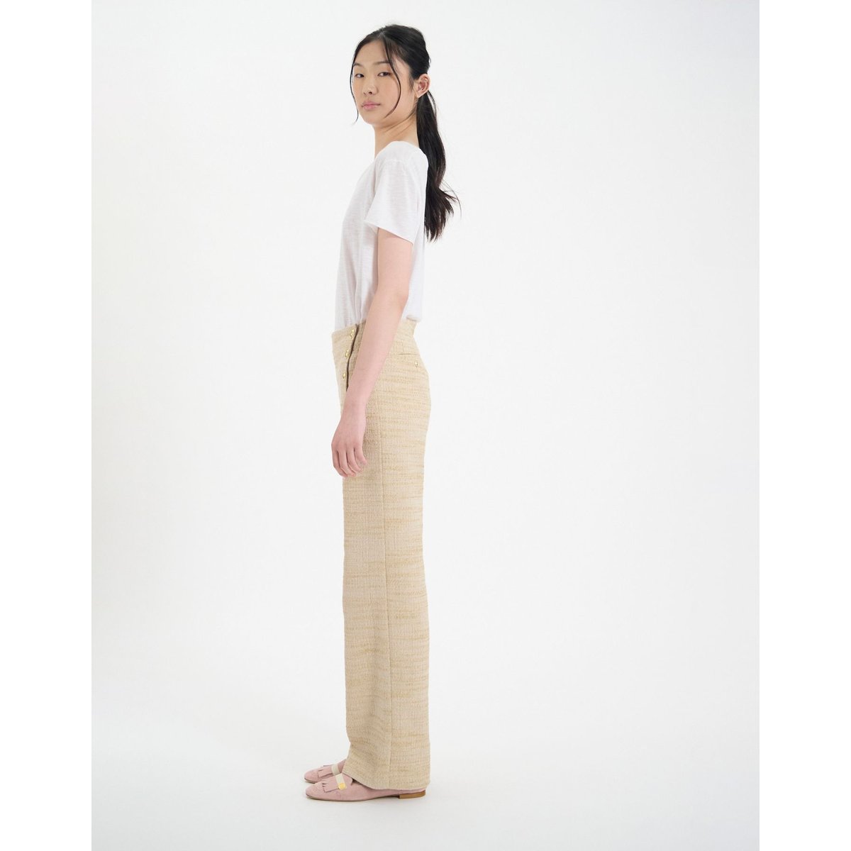 Pantalon Gabriel ecru, INES DE LA FRESSANGE PARIS