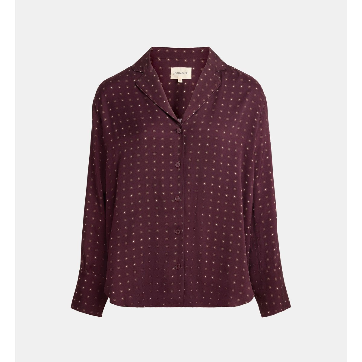 Chemise droite orsanne fluide col tailleur bordeaux, JODHPUR