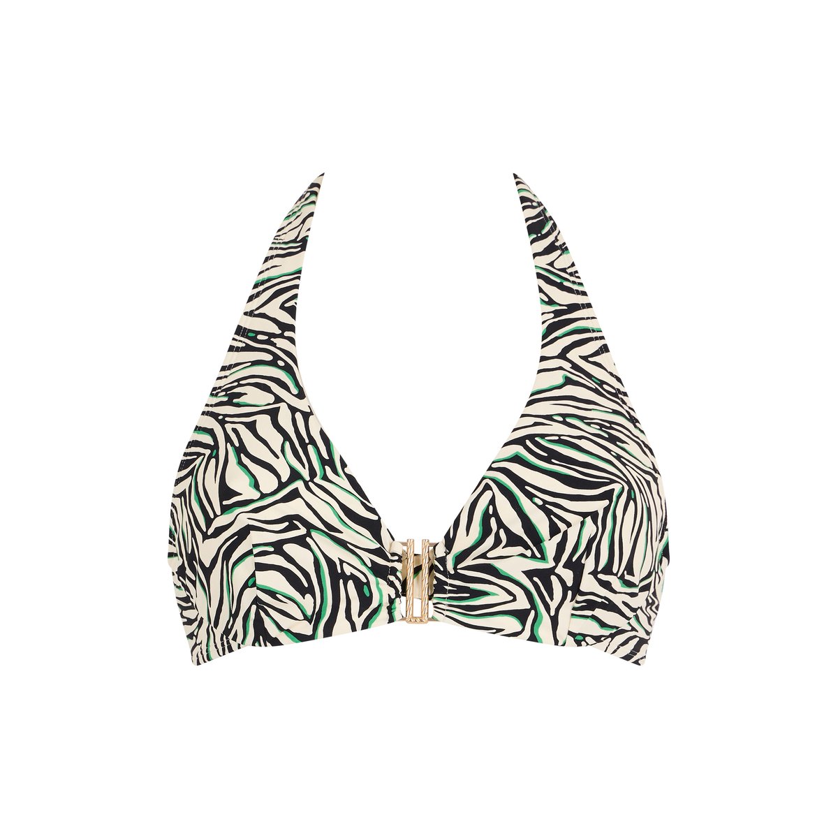 Haut de maillot de bain Triangle avec armatures Tropical Splash. noir, AUBADE