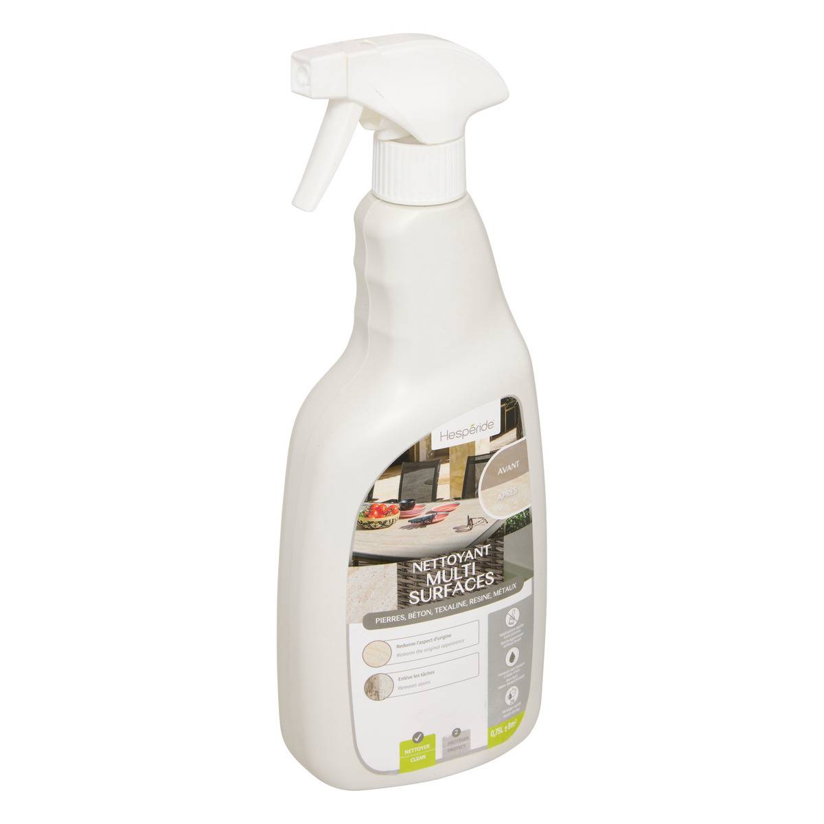 Spray nettoyant multi-surface extérieur 75cl blanc, HESPERIDE