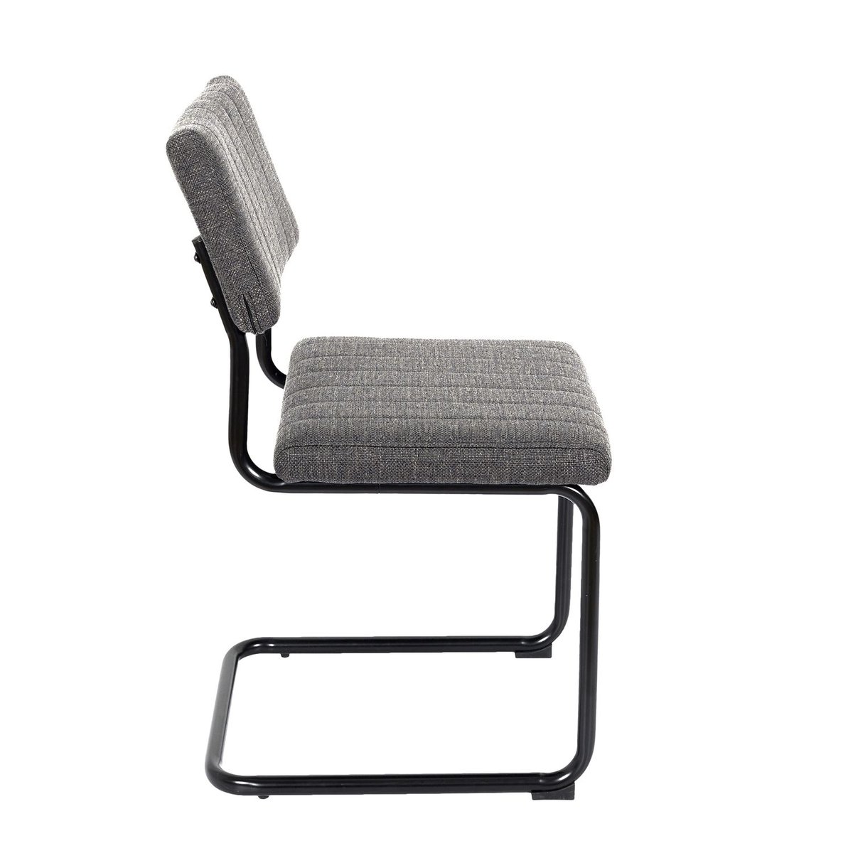Lot de 2 chaises design rétro ALBAN gris foncé, TOILINUX