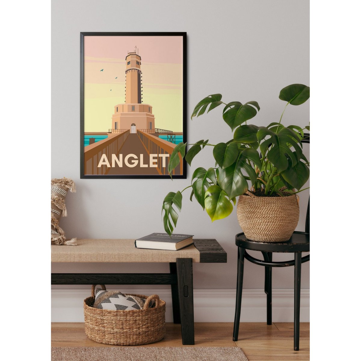 Affiche ville Anglet blanc, L'AFFICHERIE