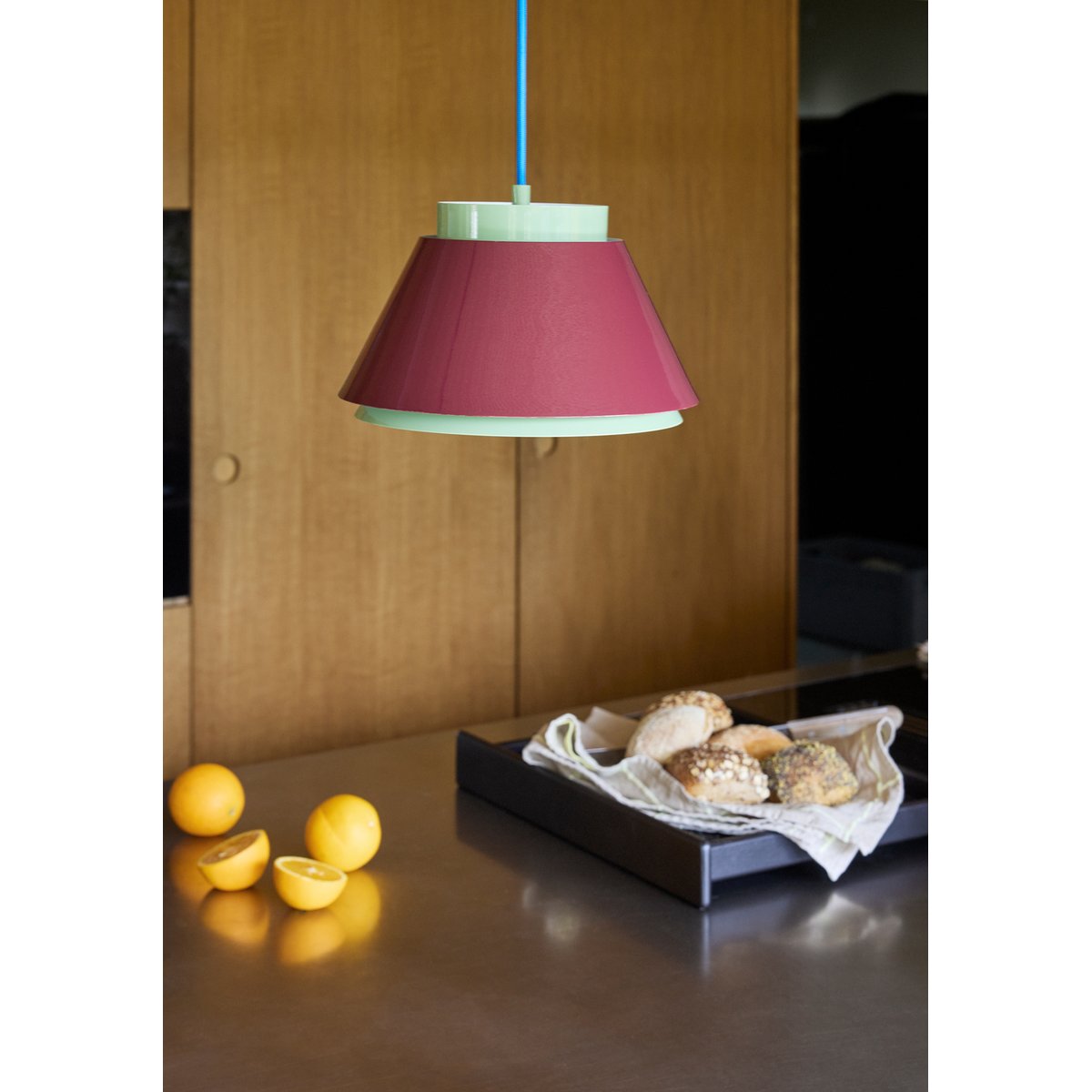 Suspension en fer REMI vert/rouge, HUBSCH