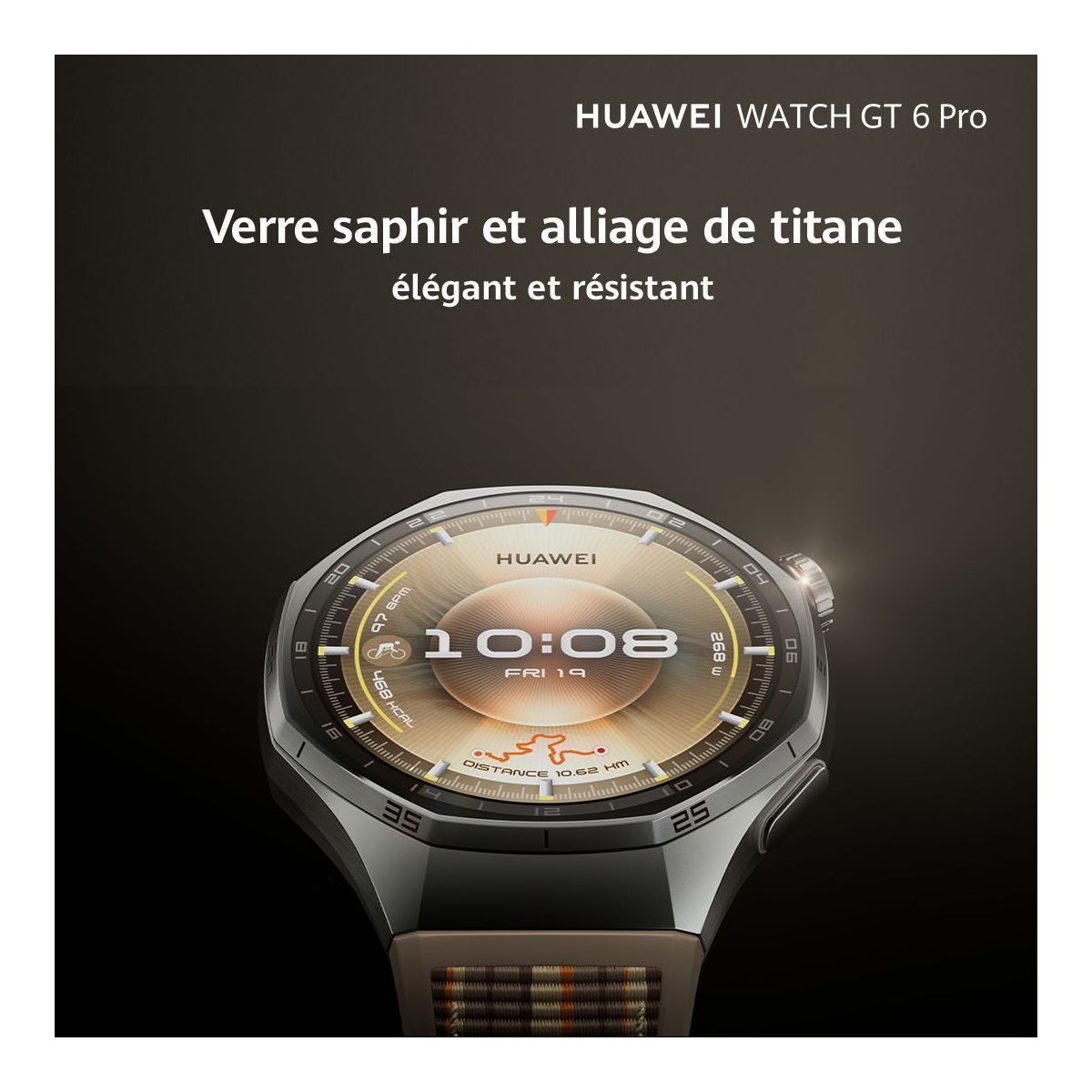 Montre connectée Watch GT6 Pro 46mm Noir noir, HUAWEI