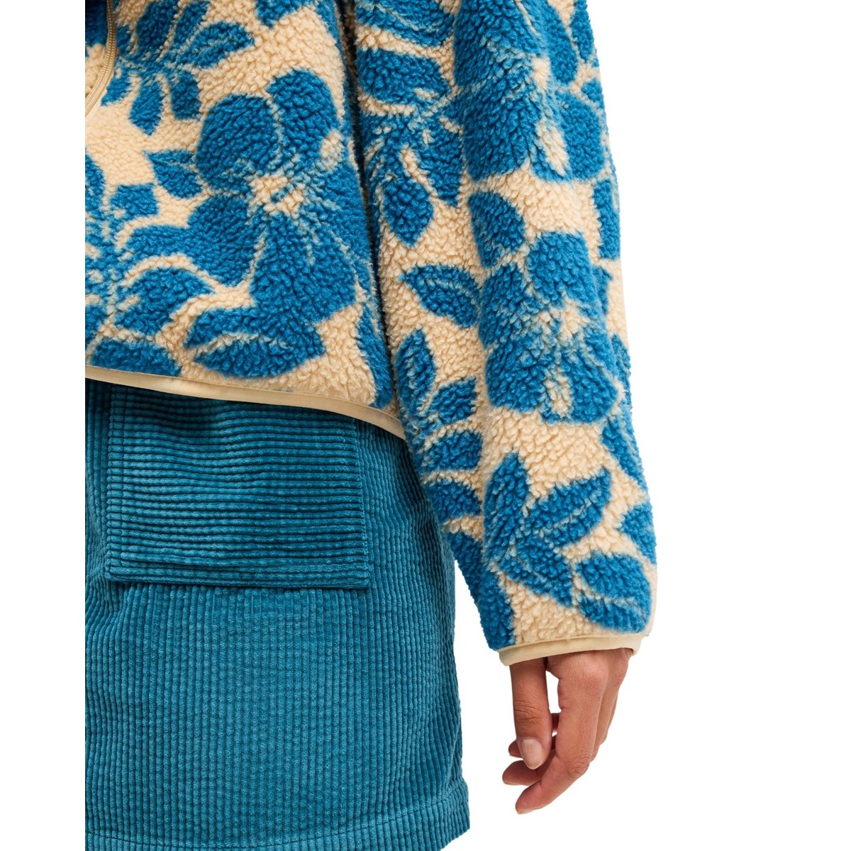 Polaire zippée en sherpa SILVERSKY. beige peeble polar mo, ROXY