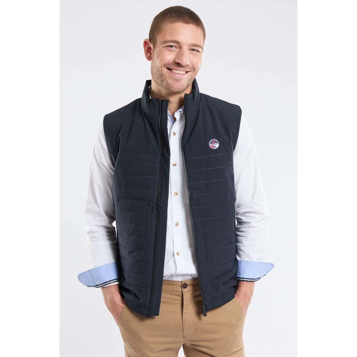Veste sans manches imperméable HULL navy, BERMUDES