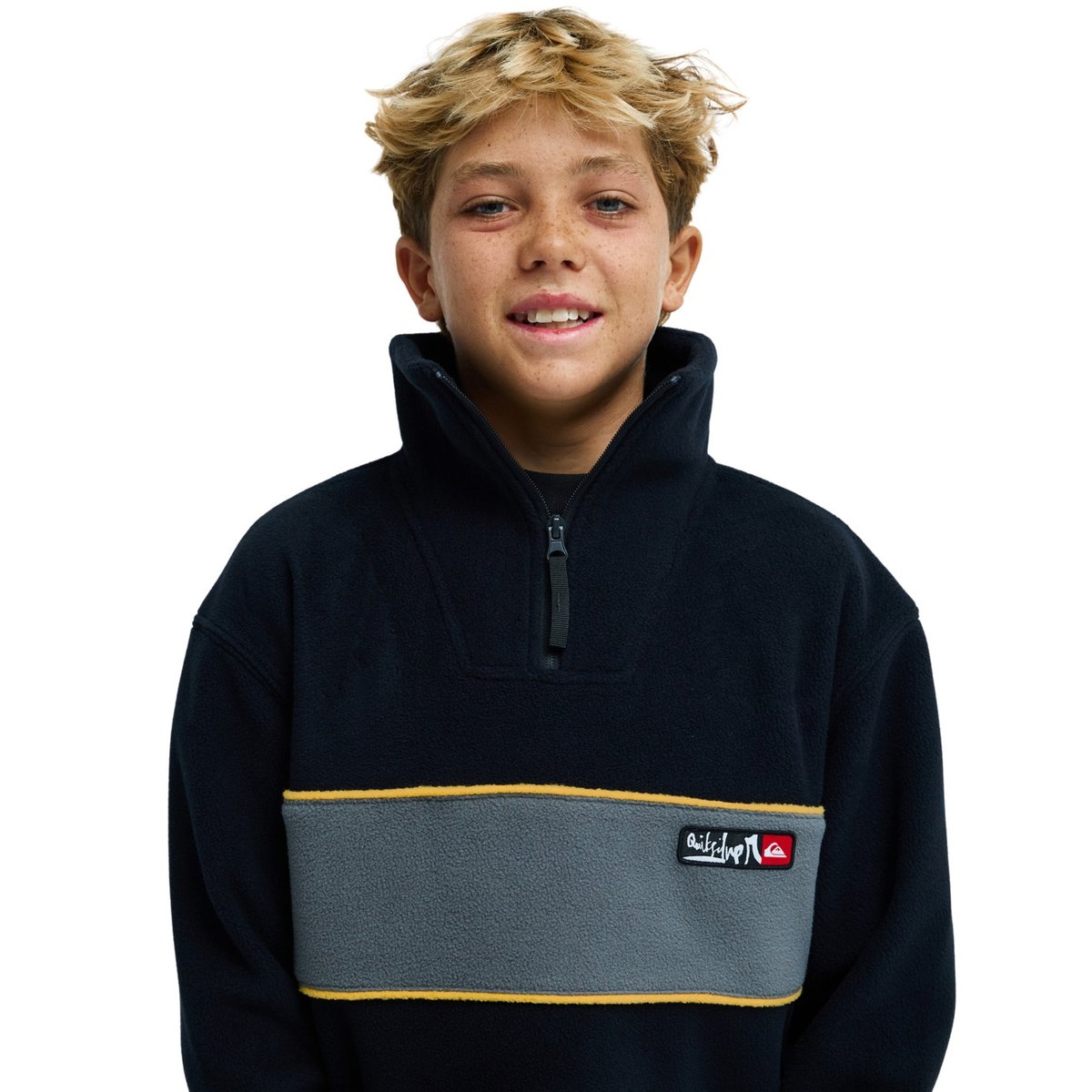 Polaire demi-zip YOUNG GUNS CRUZ POLAR noir black, QUIKSILVER