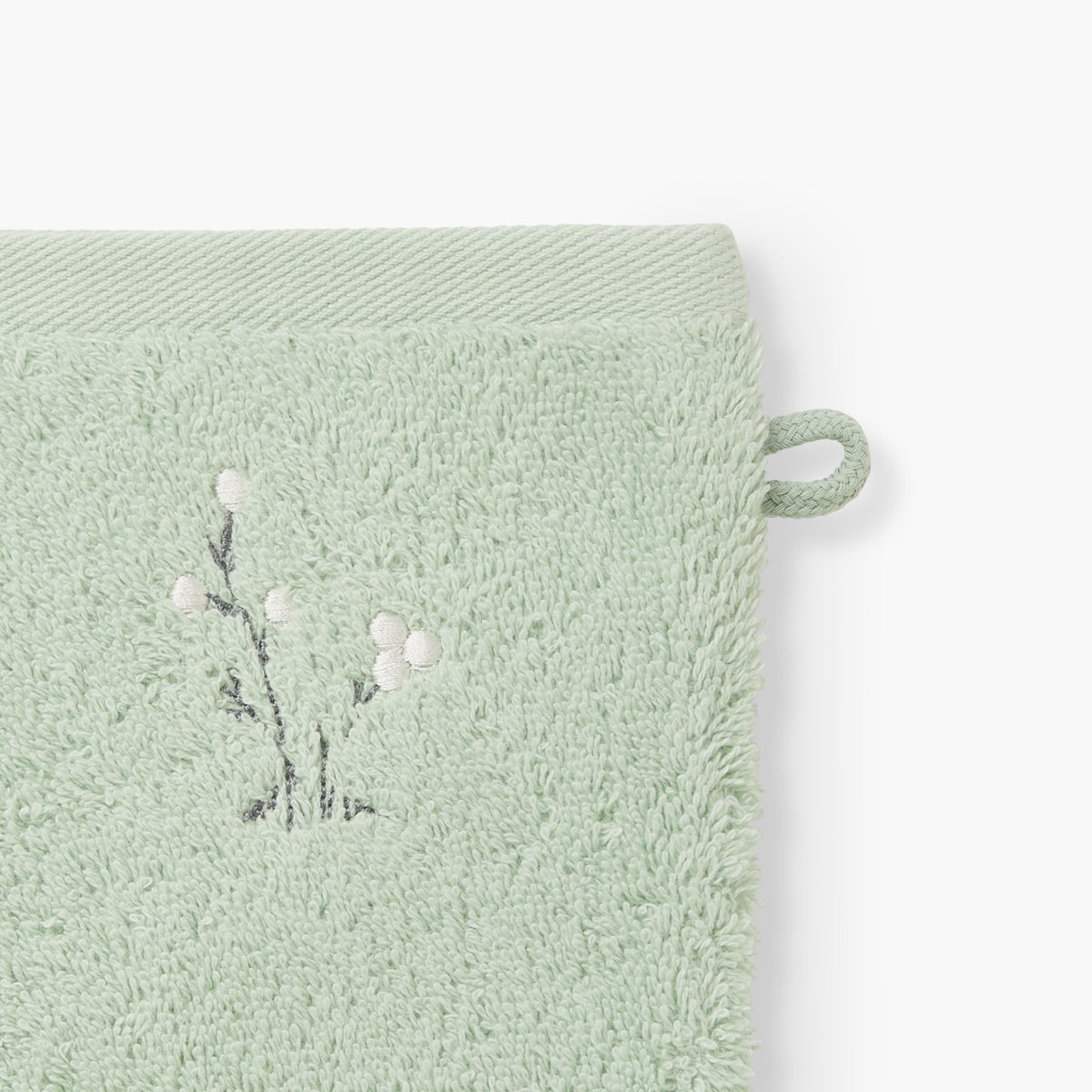 Gant de toilette coton bio BALADE amande, CARRE BLANC