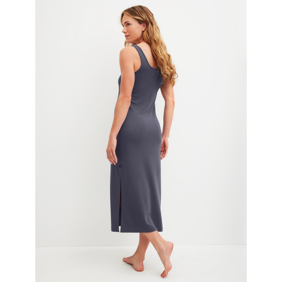 Chemise de nuit, longueur 125 cm sans manches Modal NATURAL LOUNGEWEAR graystone, CALIDA