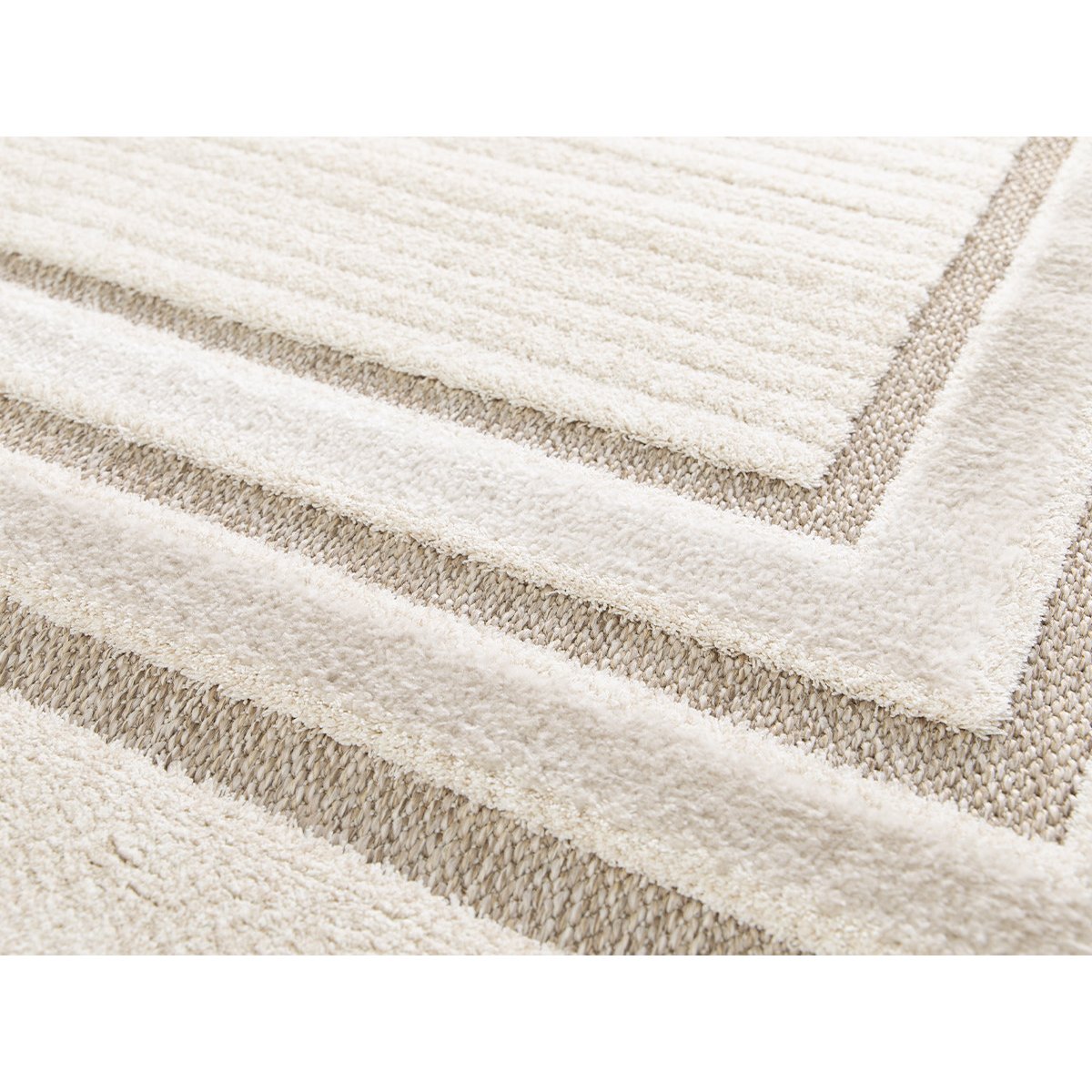 Tapis poils ras style bohème, ALEXANDRIA beige, BOBOCHIC