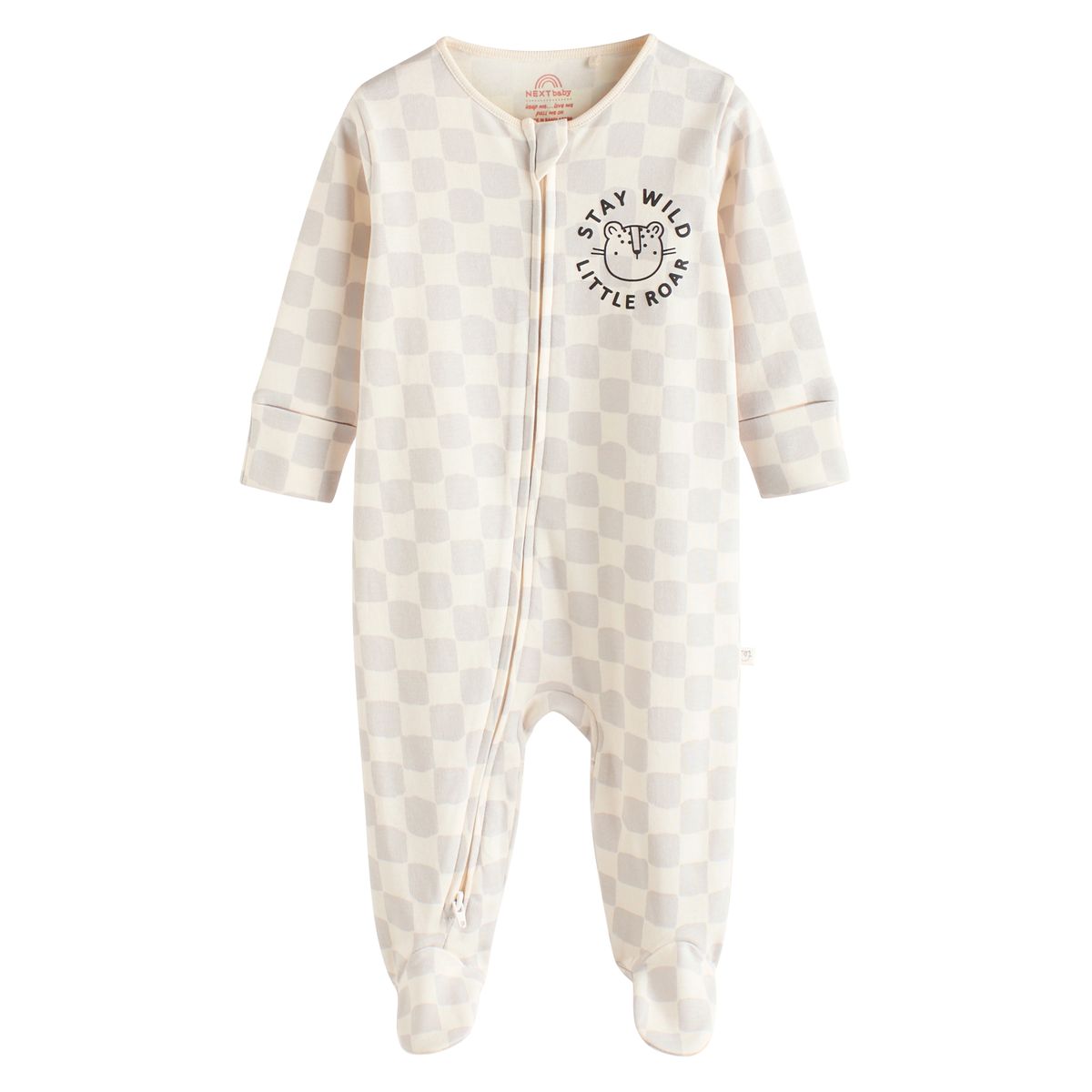 Dors-bien à zip double sens bébé, lot de 3 marron/crème, NEXT