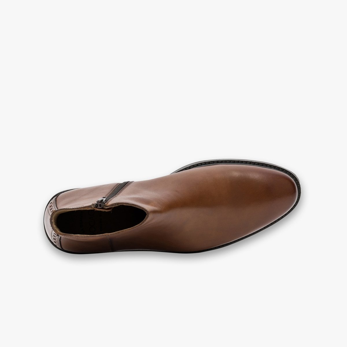 Boots en cuir MONTAGUE cognac, BOCAGE
