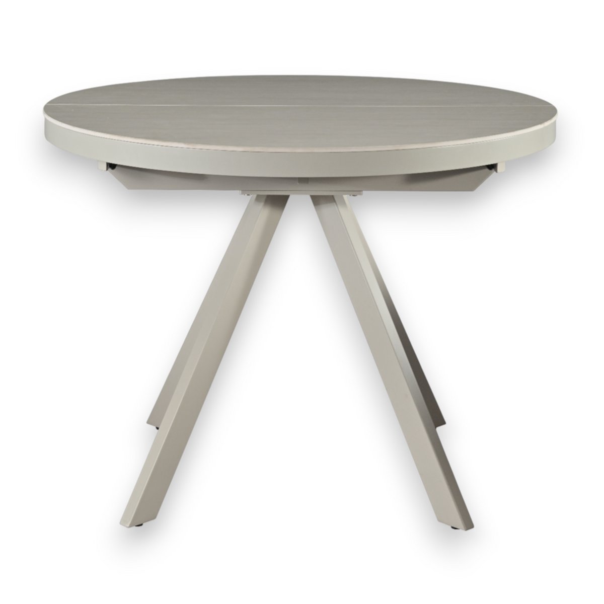 Table repas céramique he 100 cm avec allonge blanc, ZAGO