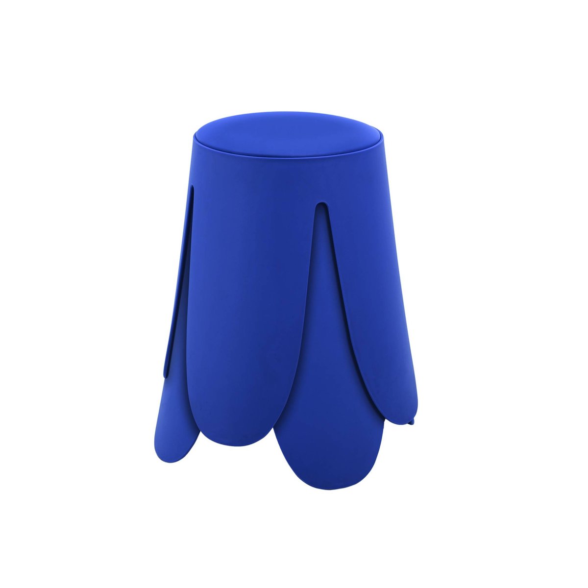 Tabouret empilable simili cuir (lot de 2) NIKI bleu, SWEEEK