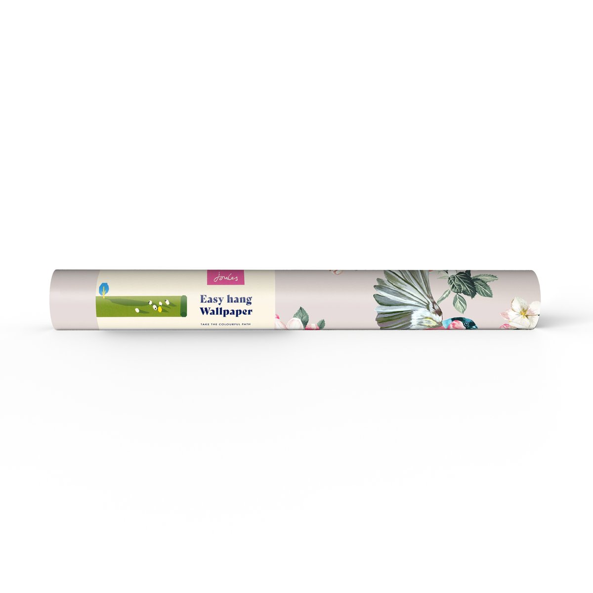 Papier peint Oiseaux du printemps sur des branches de cerisiers en fleurs multicolore, JOULES