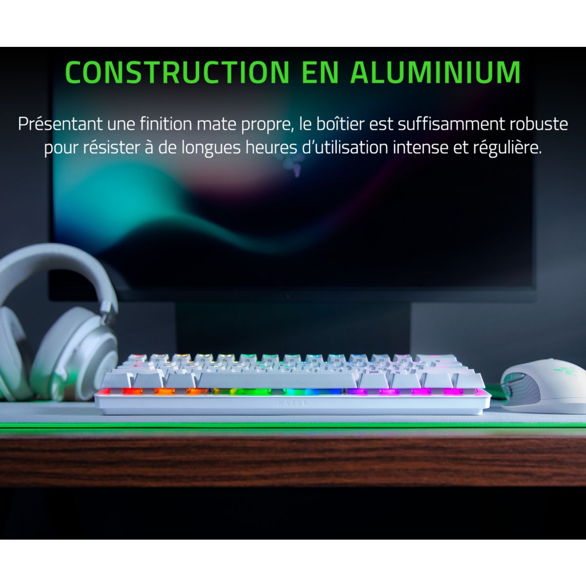 Clavier gamer Huntsman Mini Edition Mercury couleur unique, RAZER