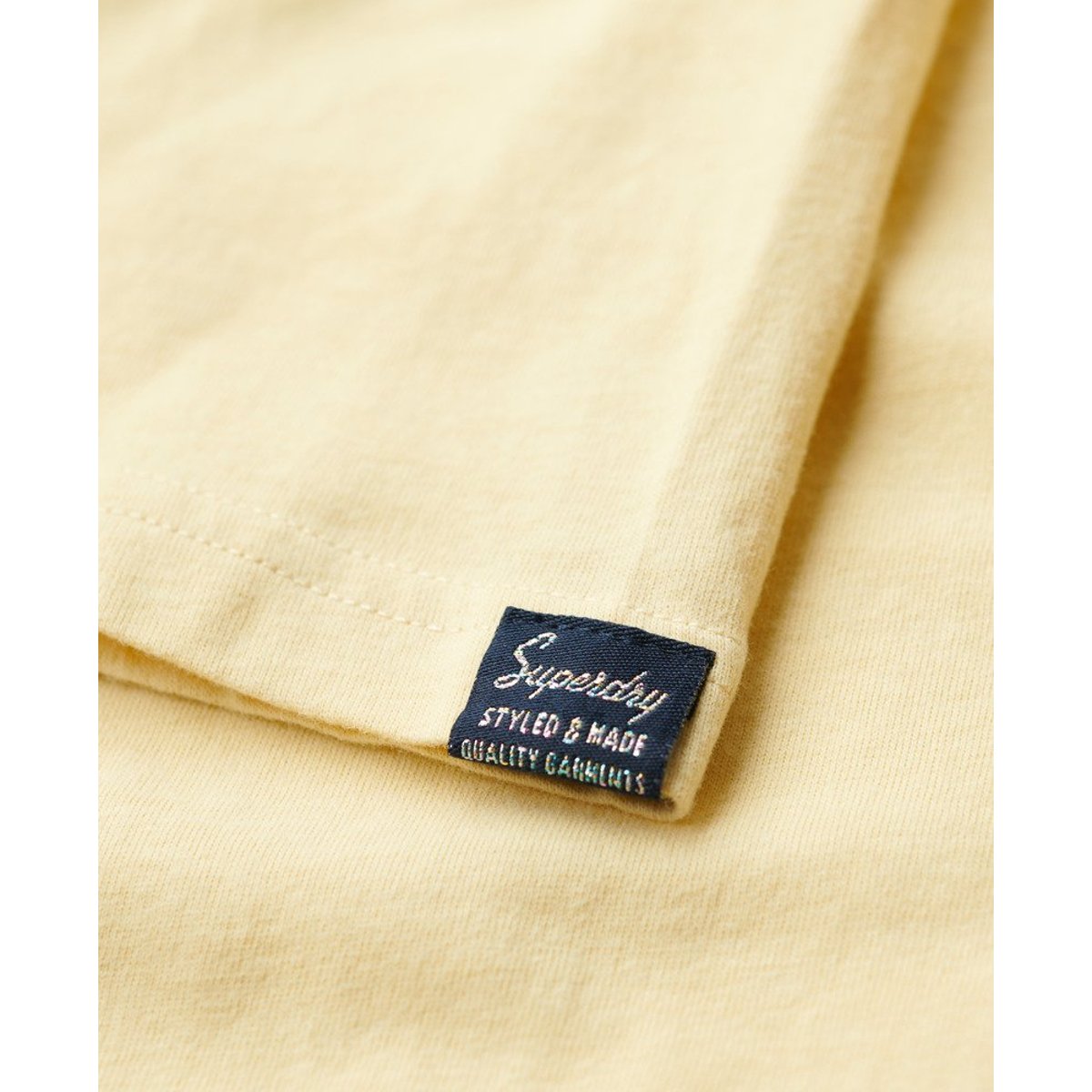 T-shirt ton sur ton Rainbow Core jaune usé, SUPERDRY