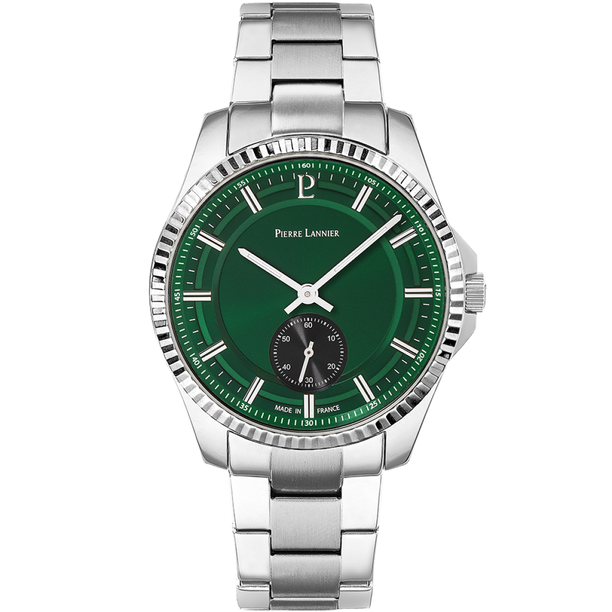 Montre Analogique METROPOLITAIN argenté vert argenté, PIERRE LANNIER