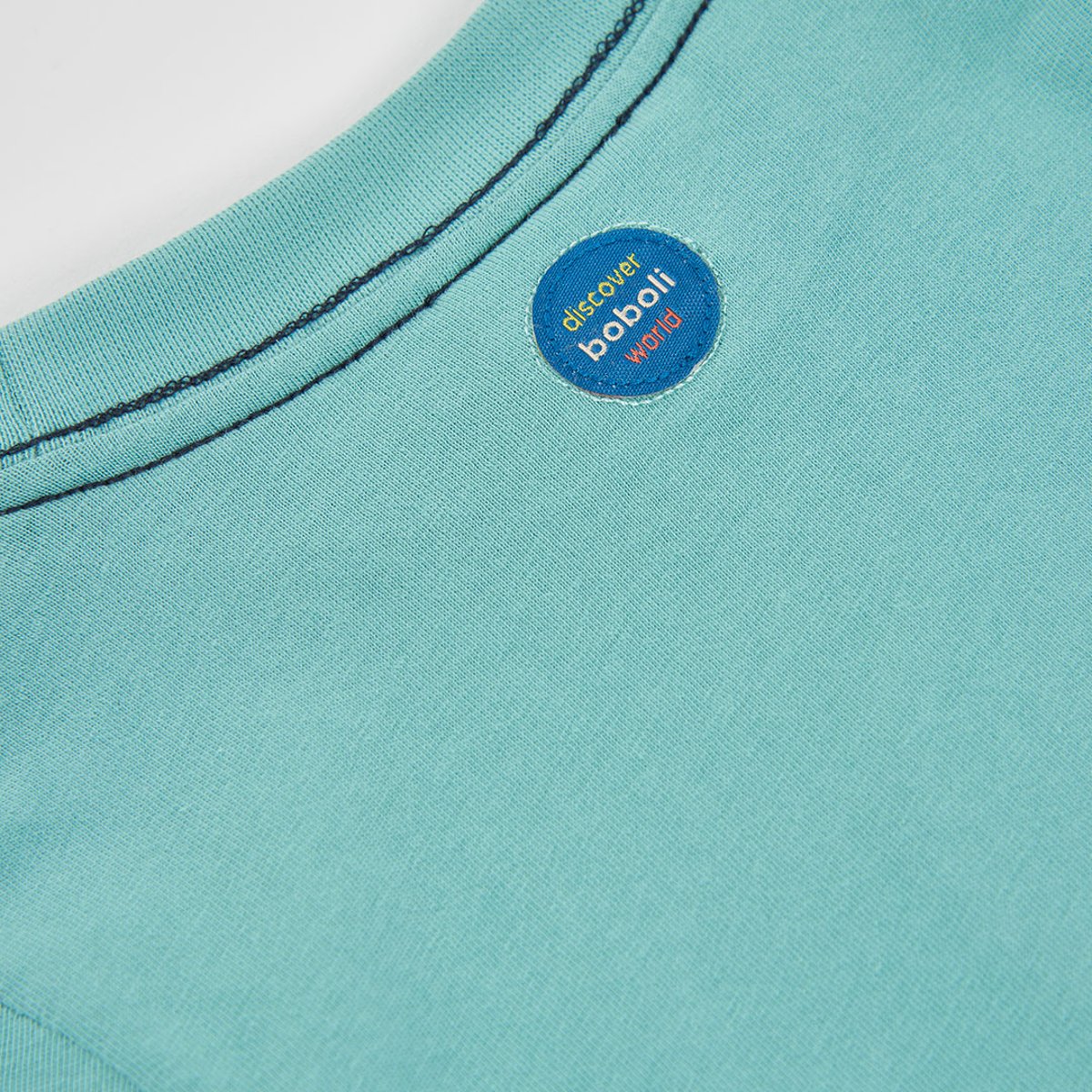 T-shirt garçon maille imprimé ours vert, BOBOLI