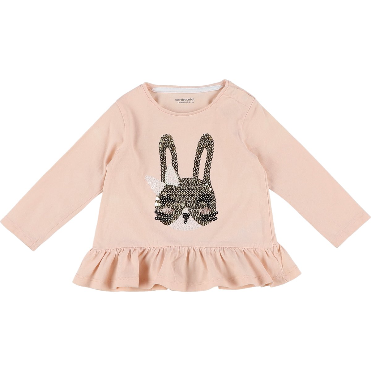 T-shirt - Très bon état doré;rose, VERTBAUDET