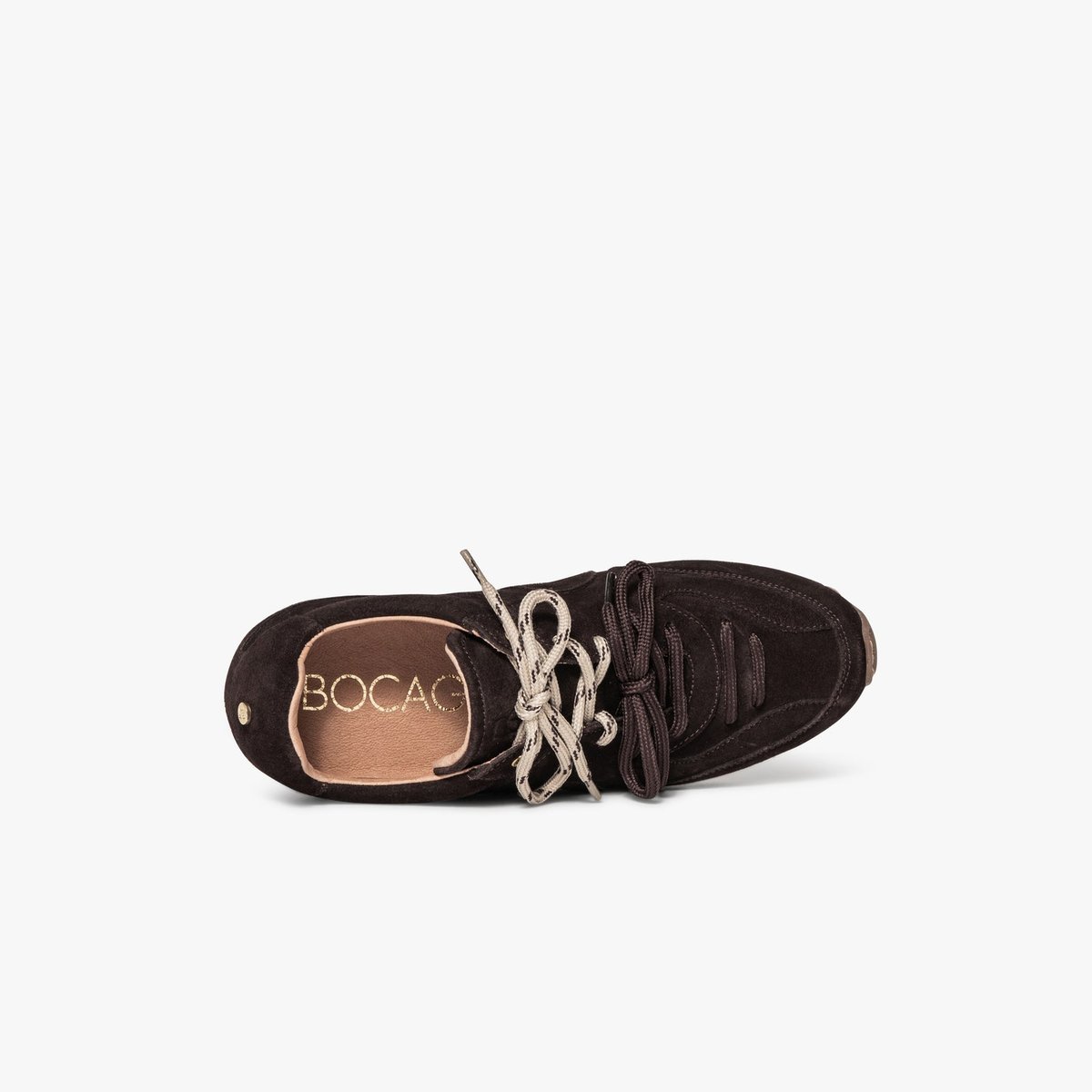 Basket en cuir LUCIA marron marron fonce, BOCAGE