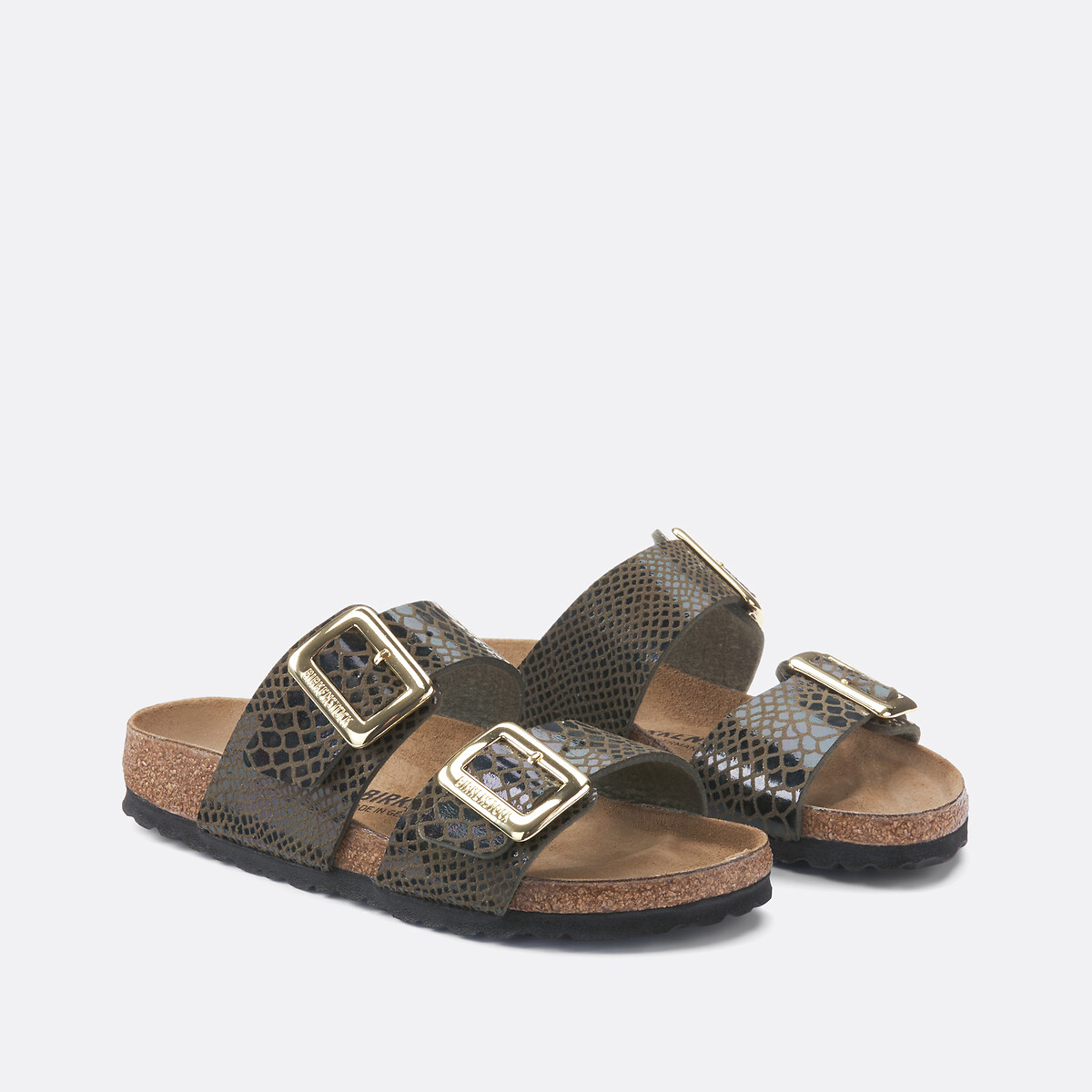 Mules doubles brides Sydney marron, BIRKENSTOCK