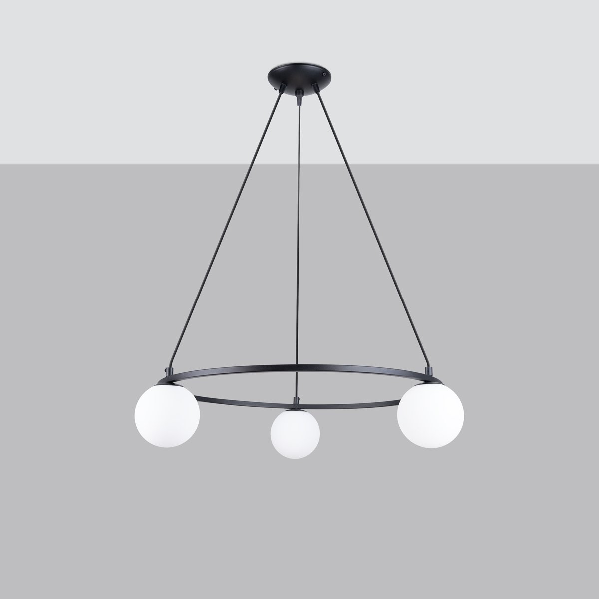 Lustre Acier Noir G9 3 Yoli noir, EDEN