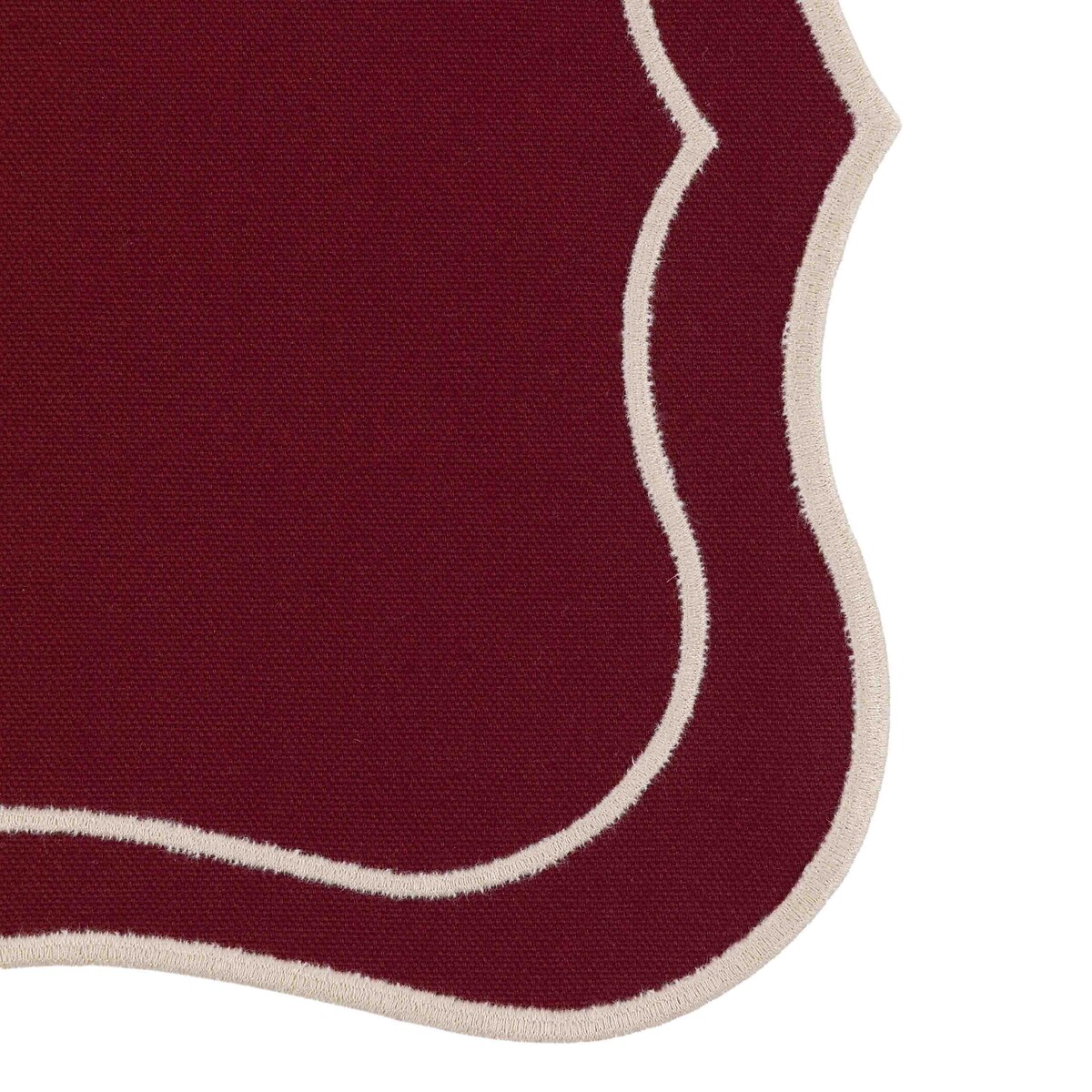 Set of 4 Vintage Scalloped Placemats red, ÉDITÉ