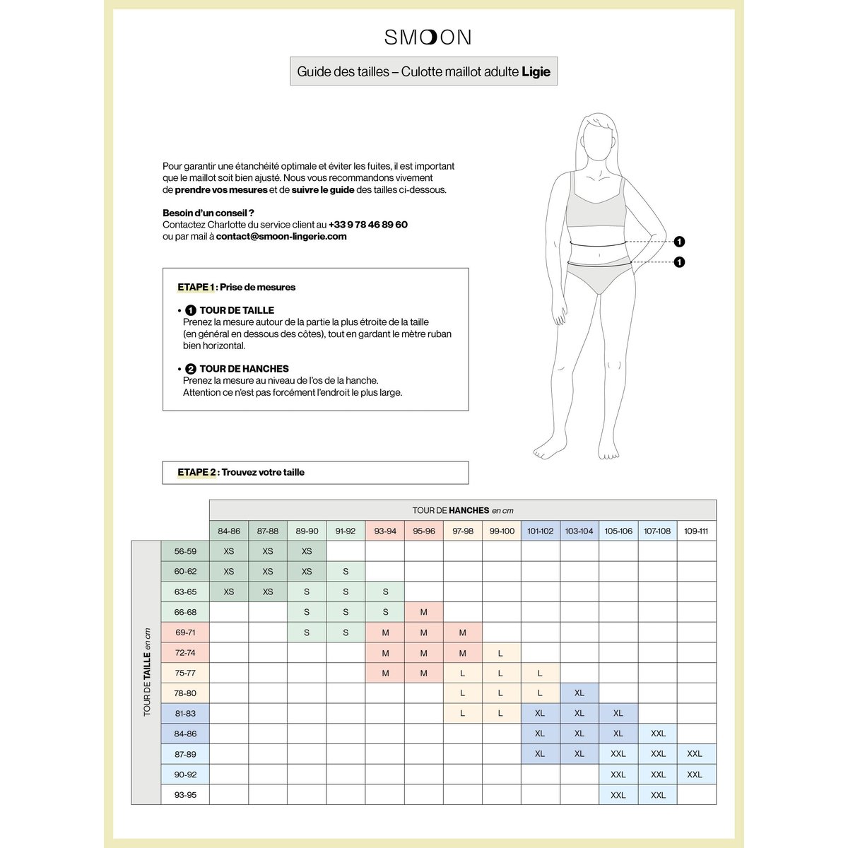 Bas de maillot de bain menstruel à nœuds - Culotte Femme - SMOON bordeaux, SMOON