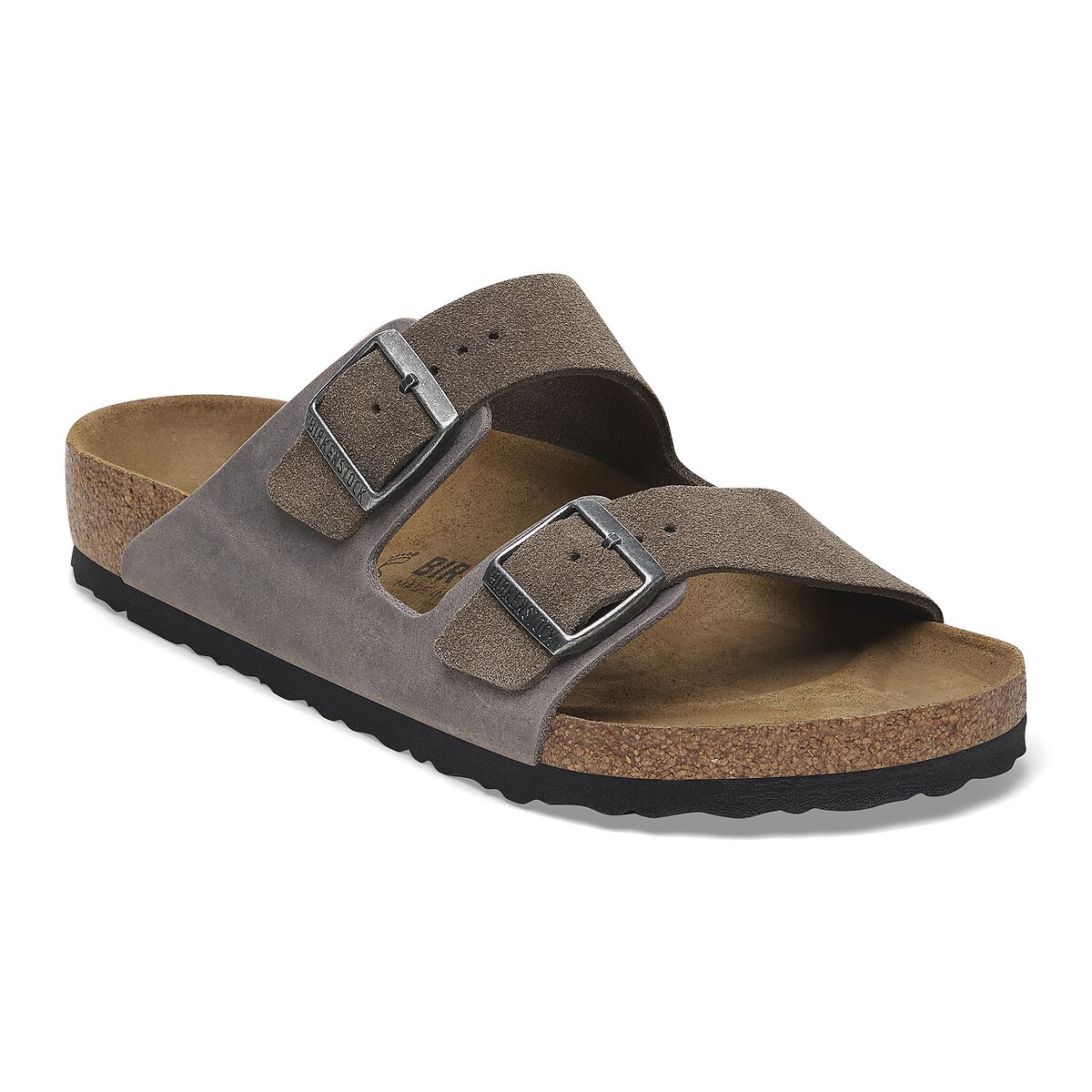 Mules doubles brides en cuir Arizona marron, BIRKENSTOCK