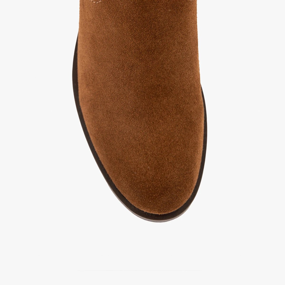 Botte cuir velours POLLY marron camel, MAISON TOUFET