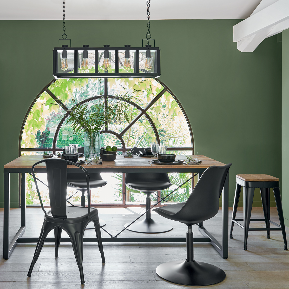 Table à manger 6/8 personnes bois d'acacia EDENA marron, ATMOSPHERA