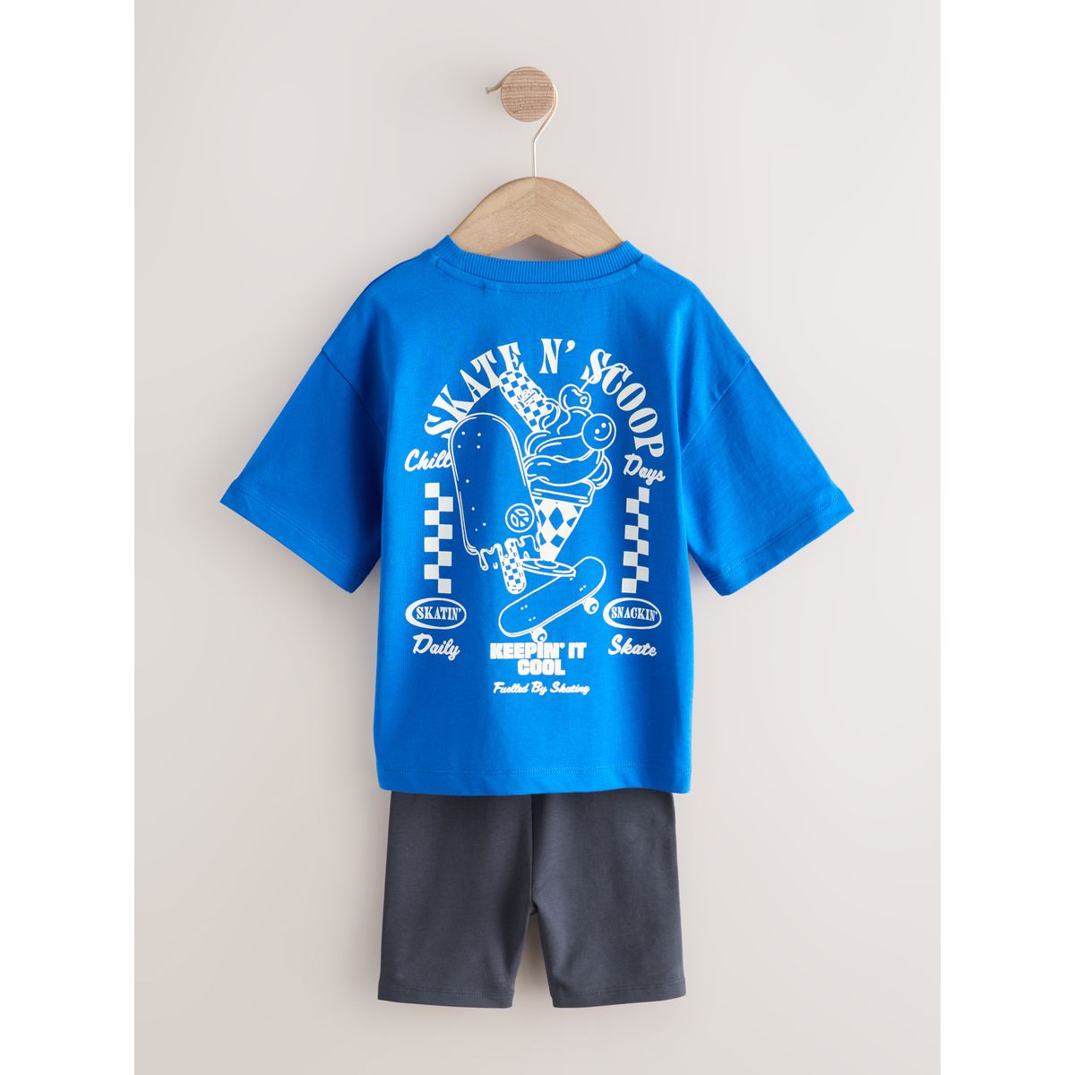 Ensemble short cycliste et t-shirt bleu cobalt, NEXT