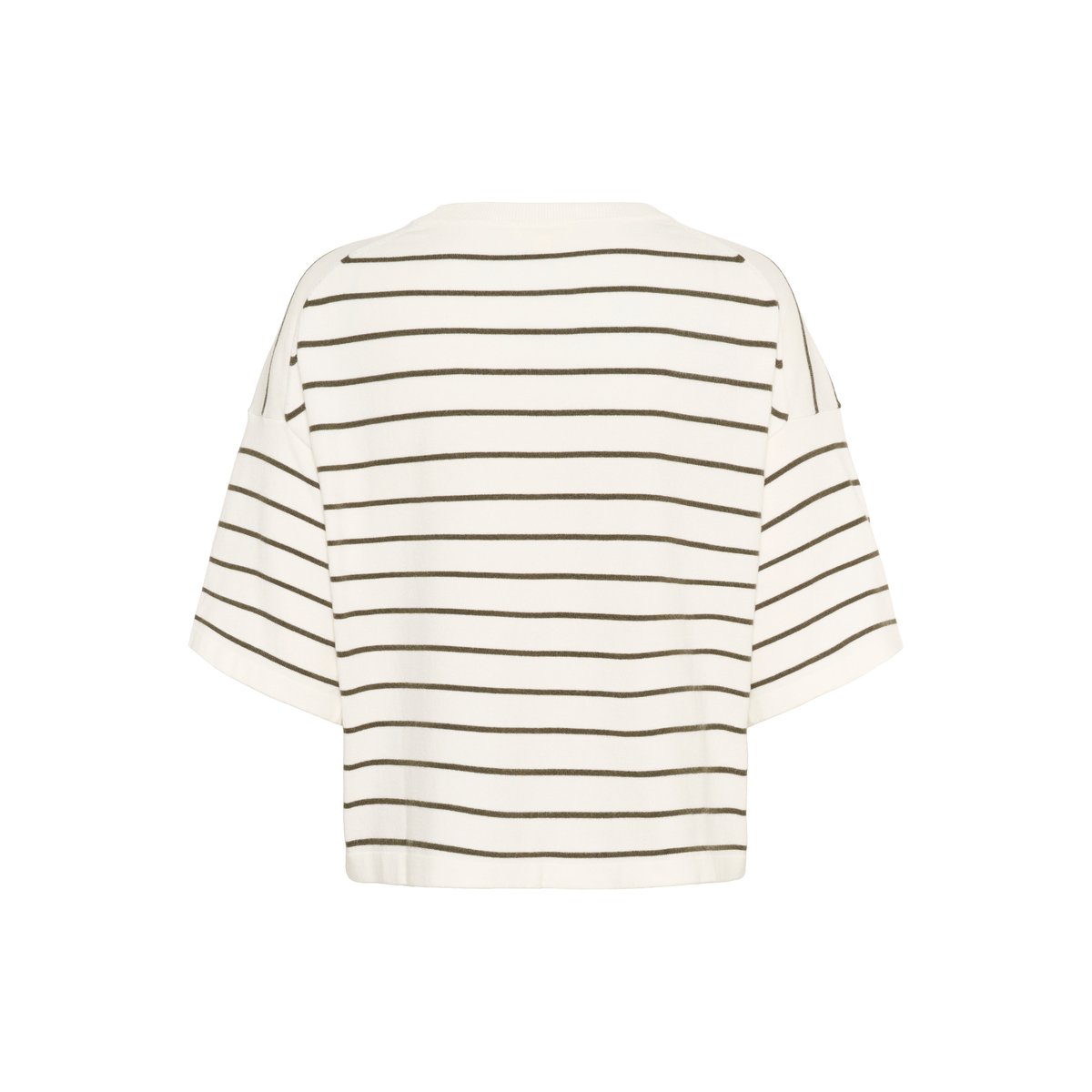 Pullover tricoté blanc vert white w grape leaf stripe, SOAKED IN LUXURY