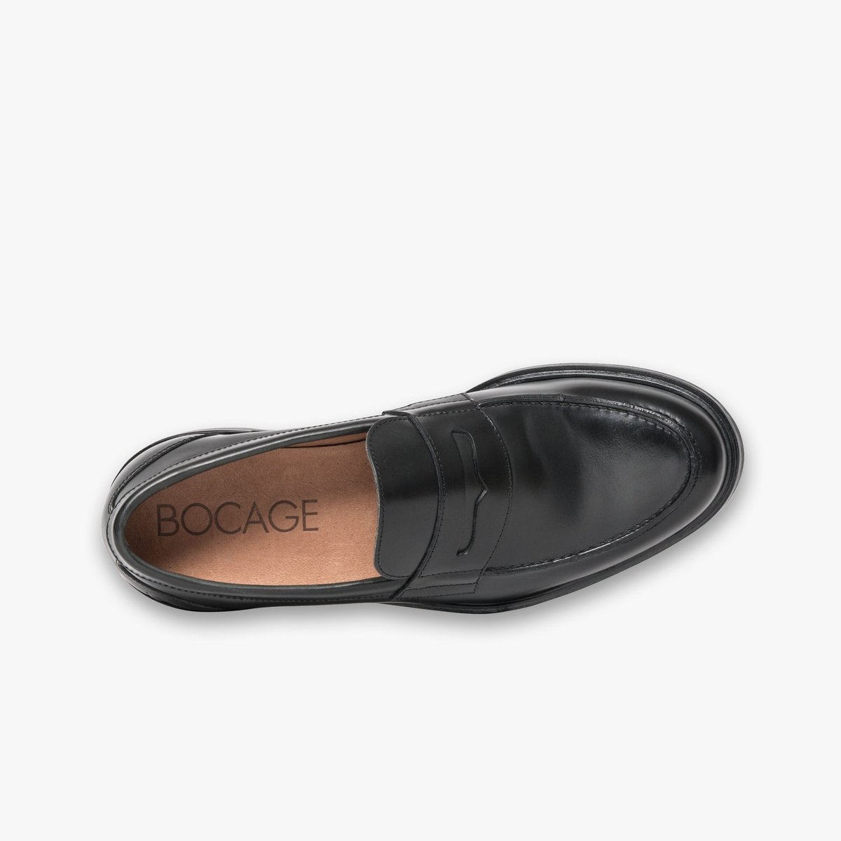 Derby en cuir JULES noir, BOCAGE