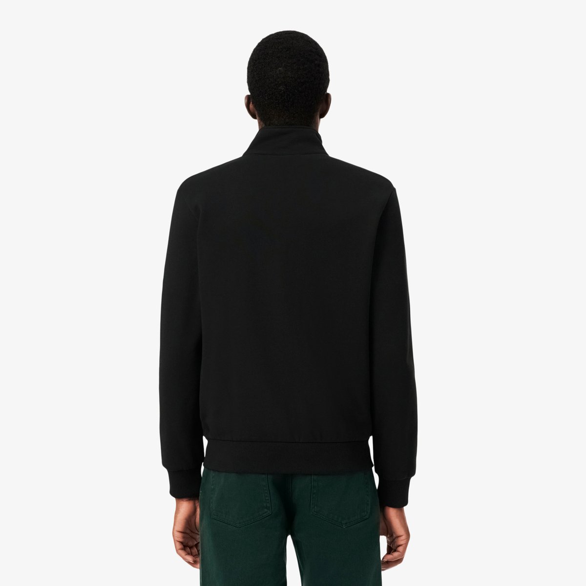 Sweatshirt zippé molleton noir-031, LACOSTE