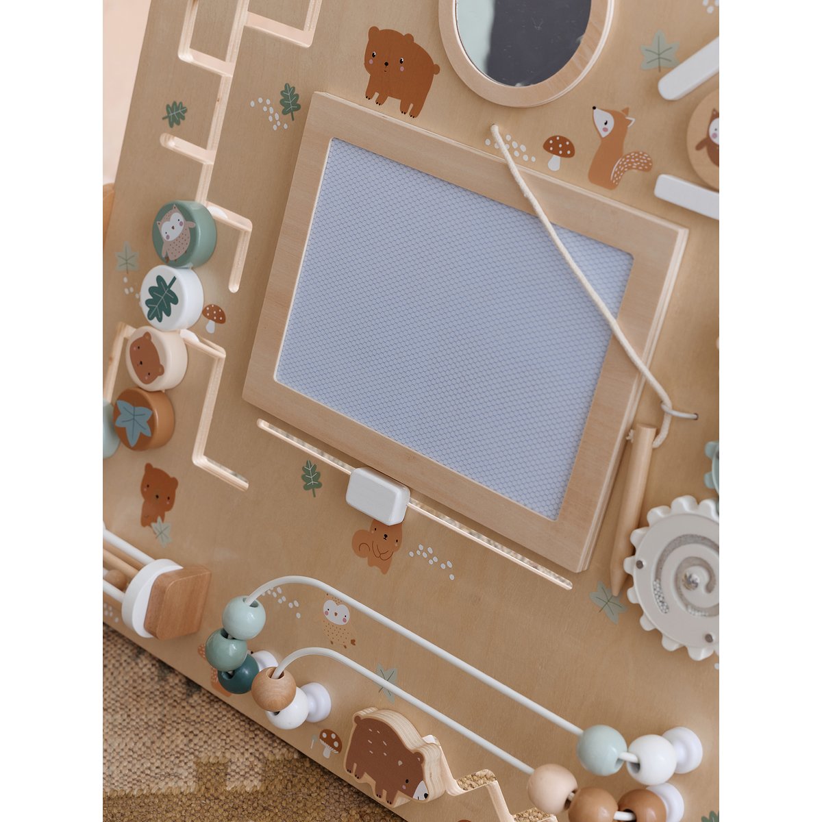 Planche d'activités avec ardoise magique GREEN FOREST en bois FSC® bois, VERTBAUDET