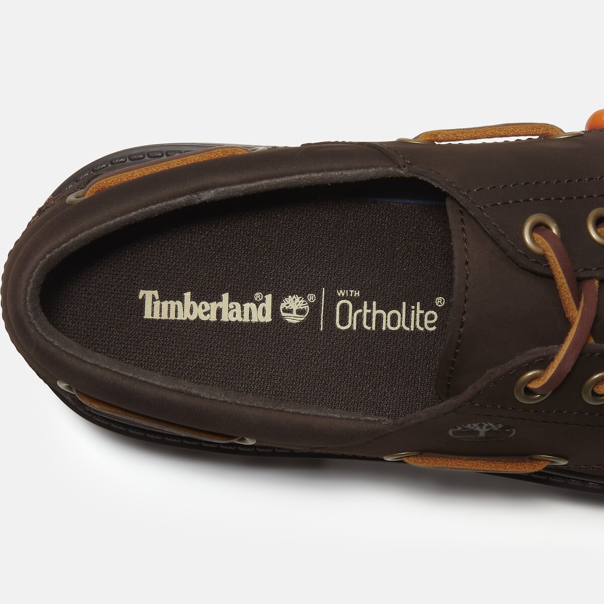 Keil-Derbys aus Leder STONE STREET BOAT SHOE dunkelbraun, TIMBERLAND