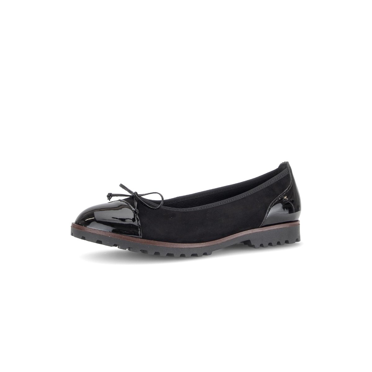 Ballerines en cuir à talon décroché noir, GABOR
