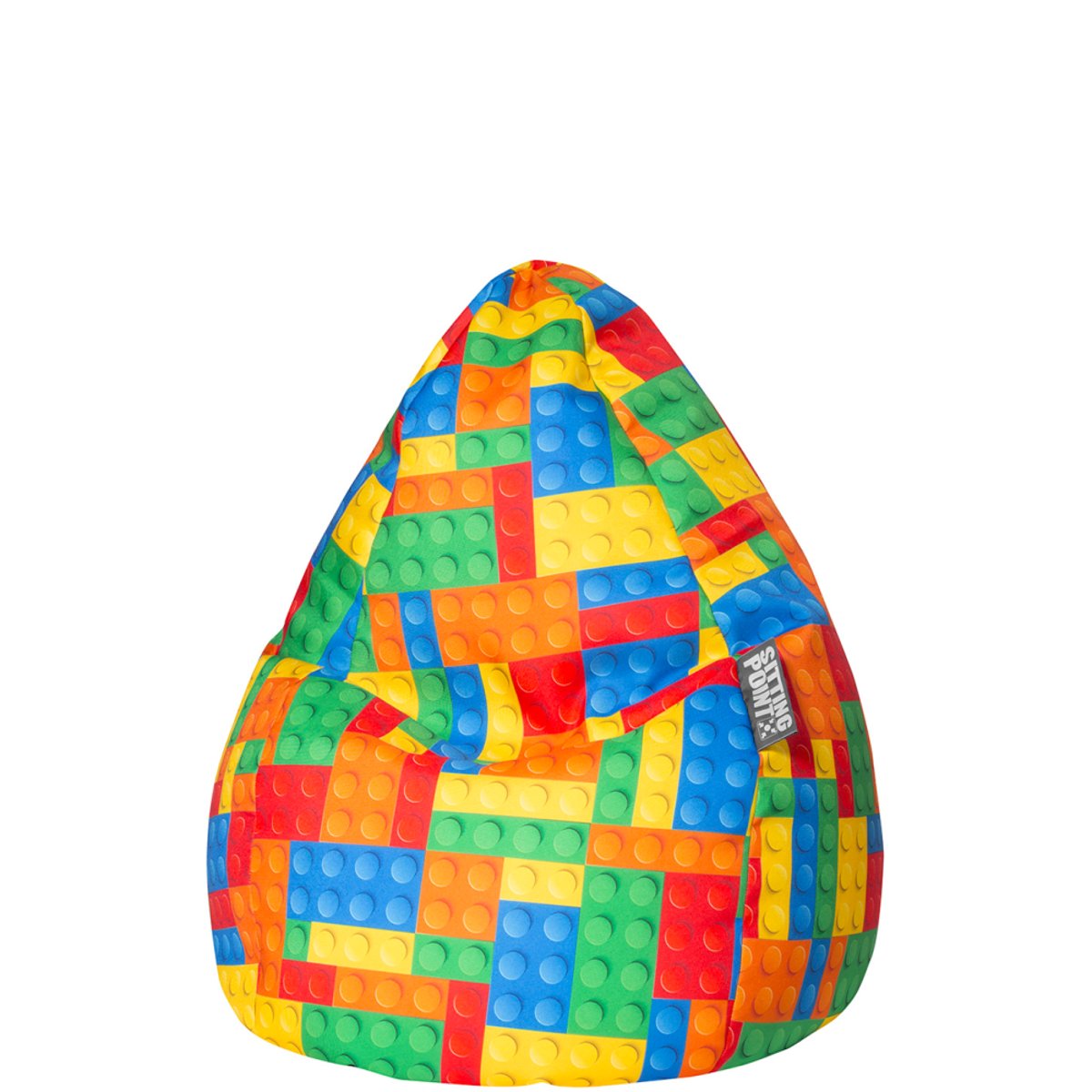 Pouf poire pour enfant BRICKS L multicolor, SITTING POINT