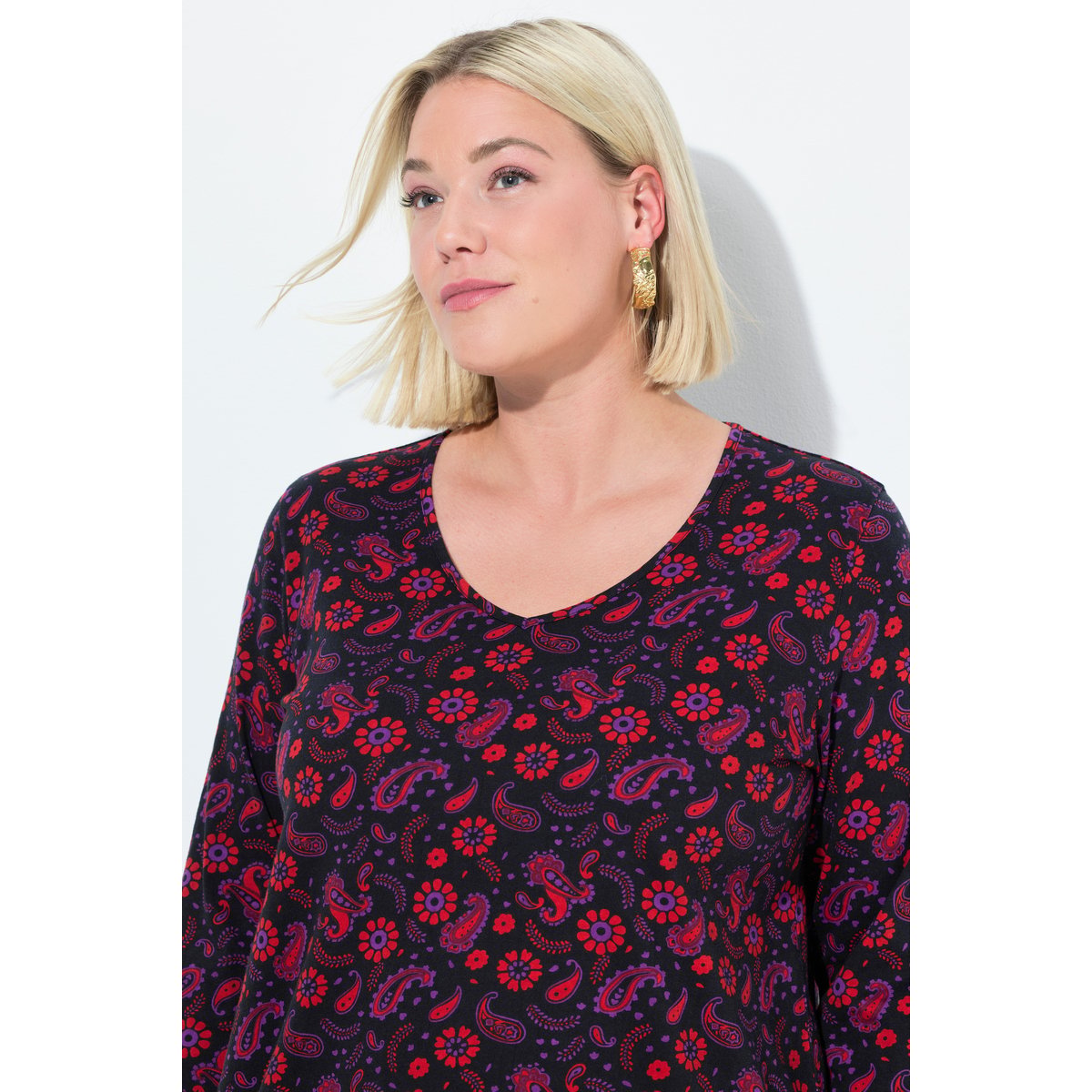 T-shirt coupe évasée noir, ULLA POPKEN