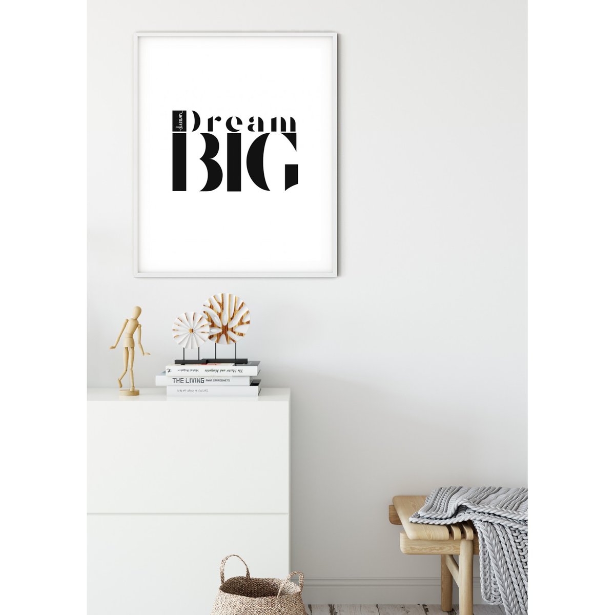 Affiche Dream Big blanc, L'AFFICHERIE